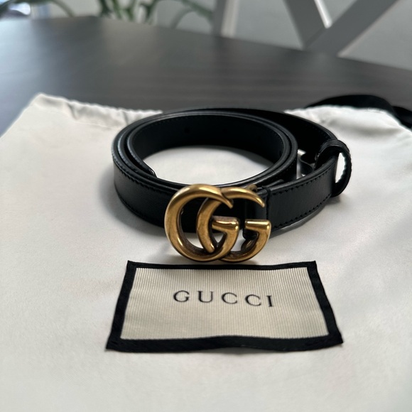 Authentic Gucci GG Marmont Thin Belt - Picture 1 of 12